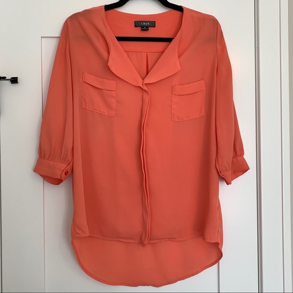 I.NER Coral / Orange Blouse - Size M - Picture 1 of 5
